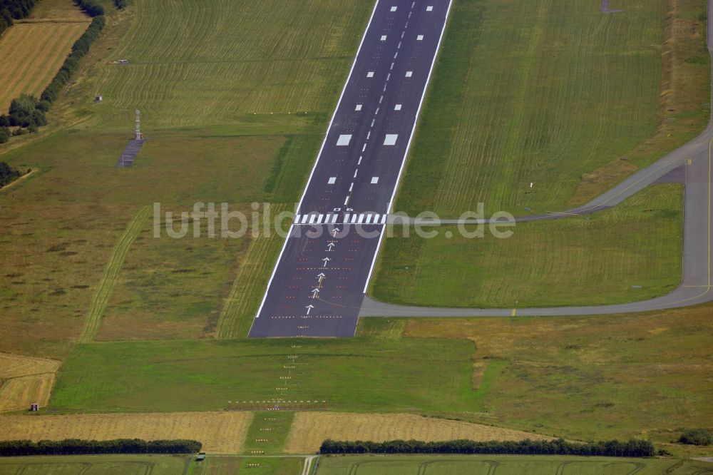 Luftaufnahme Dortmund - Landebahn des Flughafen Dortmund im Bundesland Nordrhein-Westfalen