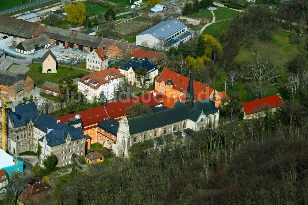 Schulpforte aus der Vogelperspektive: Landesschule Pforta, Internatsgymnasium in Schulpforte im Bundesland Sachsen-Anhalt, Deutschland