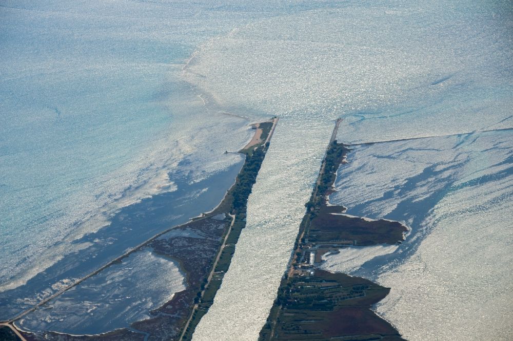 Luftaufnahme Rogotin - Landschaft der Flußmündung des Neredva bei Ploce in Kroatien