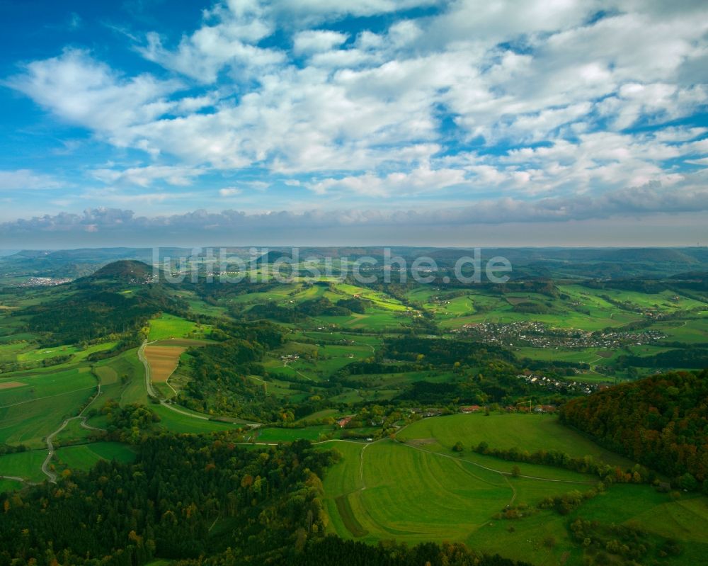 Göppingen von oben - Landschaft und Hügel im Landkreis Göppingen im Bundesland Baden-Württemberg