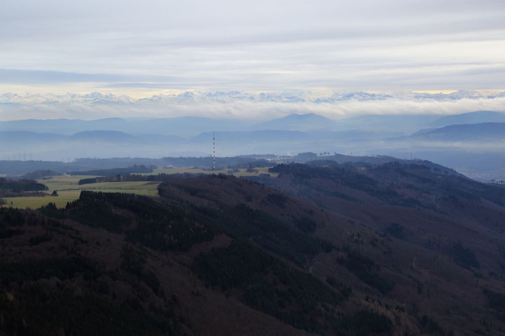 Luftbild Rickenbach - Landschaft und Hochebene des Hotzenwaldes bei Rickenbach im Bundesland Baden-Württemberg