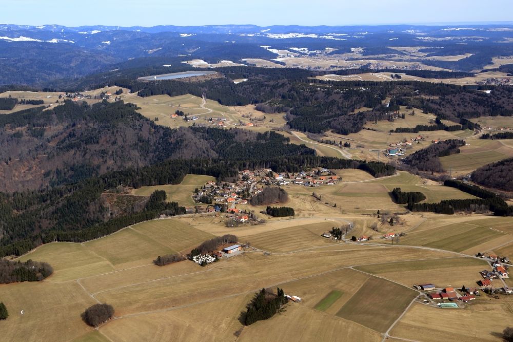 Luftbild Rickenbach - Landschaft im Hotzenwald mit den Segelfluggelände Hütten in Rickenbach im Bundesland Baden-Württemberg