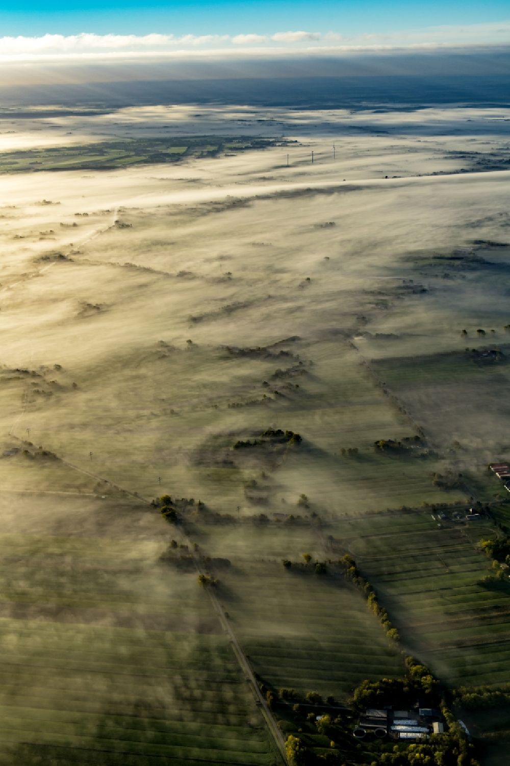 Luftbild Ihlienworth - Landschaft in Ihlienworth im Bundesland Niedersachsen, Deutschland