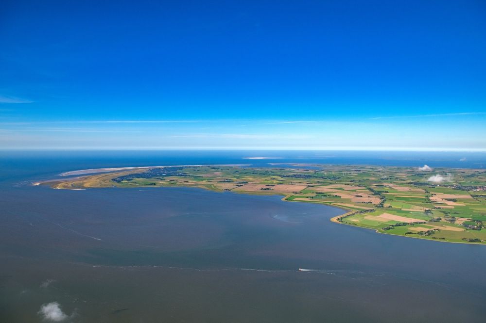 Luftaufnahme Sankt Peter-Ording - Landschaft an der Nordsee - Küste im Ortsteil Sankt Peter-Ording in Sankt Peter-Ording im Bundesland Schleswig-Holstein