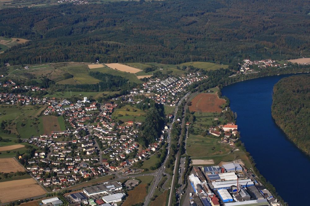 Luftaufnahme Rheinfelden (Baden) - Landschaft und Ortsansicht im Ortsteil Karsau in Rheinfelden (Baden) im Bundesland Baden-Württemberg