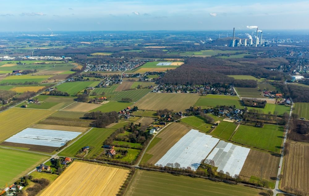Luftaufnahme Kirchhellen - Landschaft im Osten von Kirchhellen im Bundesland Nordrhein-Westfalen