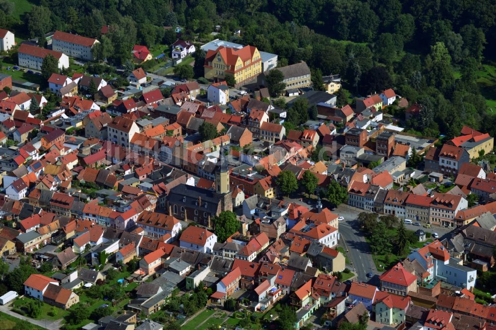 Luftaufnahme Bürgel - Landstadt Bürgel im Bundesland Thüringen.