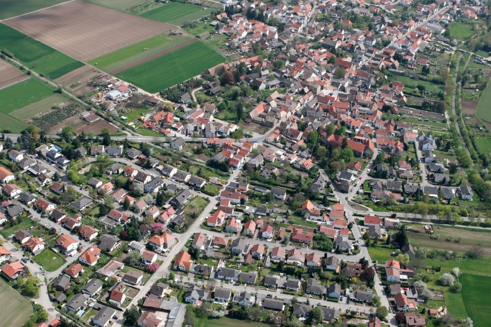 Selzen von oben - Landstädtische Gemeinde in Selzen im Bundesland Rheinland-Pfalz
