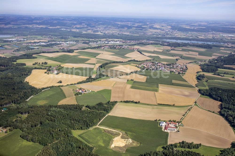 Luftbild Viecht - Landwirtschaftliche Felder vei Viecht im Bundesland Bayern, Deutschland