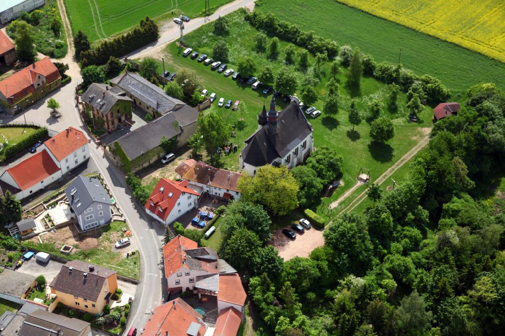 Luftbild Gau-Algesheim - Laurenzikirche Gau-Algesheim