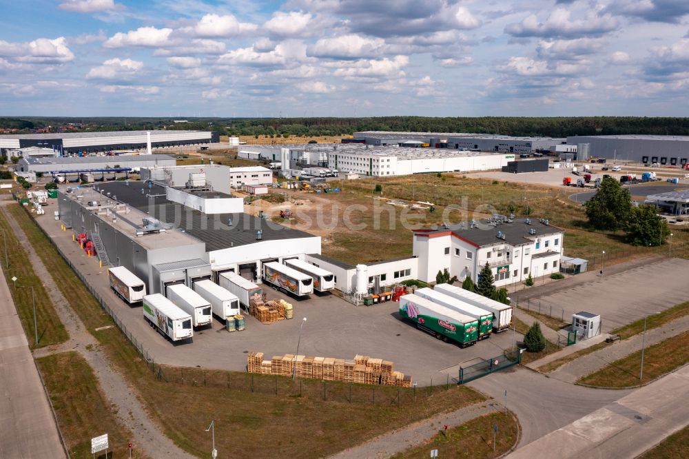 Slubice von oben - Lebensmittel- Hersteller Könecke in Slubice in Lubuskie Lebus, Polen