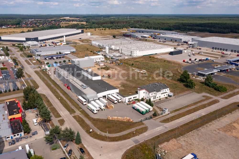 Slubice aus der Vogelperspektive: Lebensmittel- Hersteller Könecke in Slubice in Lubuskie Lebus, Polen
