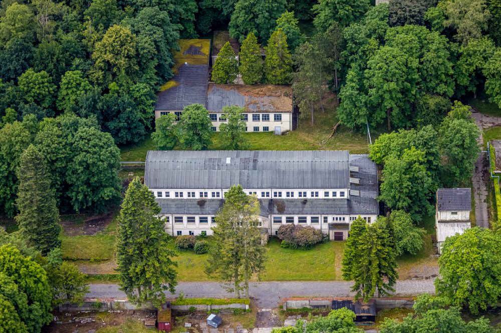 Luftaufnahme Haltern am See - Leerstehendes, ungenutztes Gebäude in Haltern am See im Bundesland Nordrhein-Westfalen, Deutschland