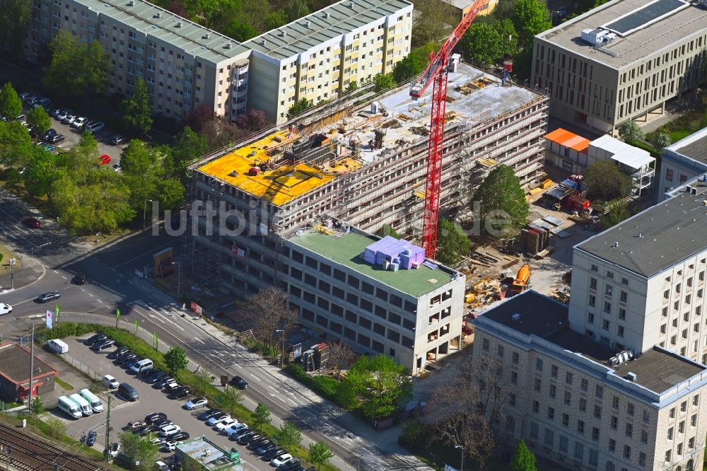 Luftaufnahme Dresden - Lehr- und Laborgebäude- Neubau der Hochschule HTW in Dresden im Bundesland Sachsen