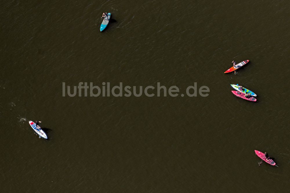 Bremen von oben - Leistungssport- Zentrum und Kanu- und Kajak- Wassersport- Rennstrecke Kanu Testival auf der Kleine Weser in Bremen, Deutschland