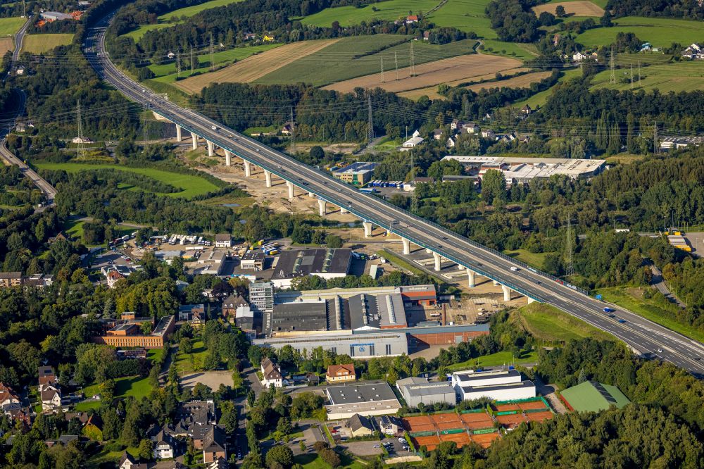 Luftbild Hagen - Lennetalbrücke der Autobahn BAB A45 in Hagen im Bundesland Nordrhein-Westfalen