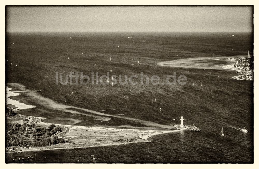 Kiel von oben - Leuchtturm Friedrichsort in Kiel im Bundesland Schleswig-Holstein, Deutschland