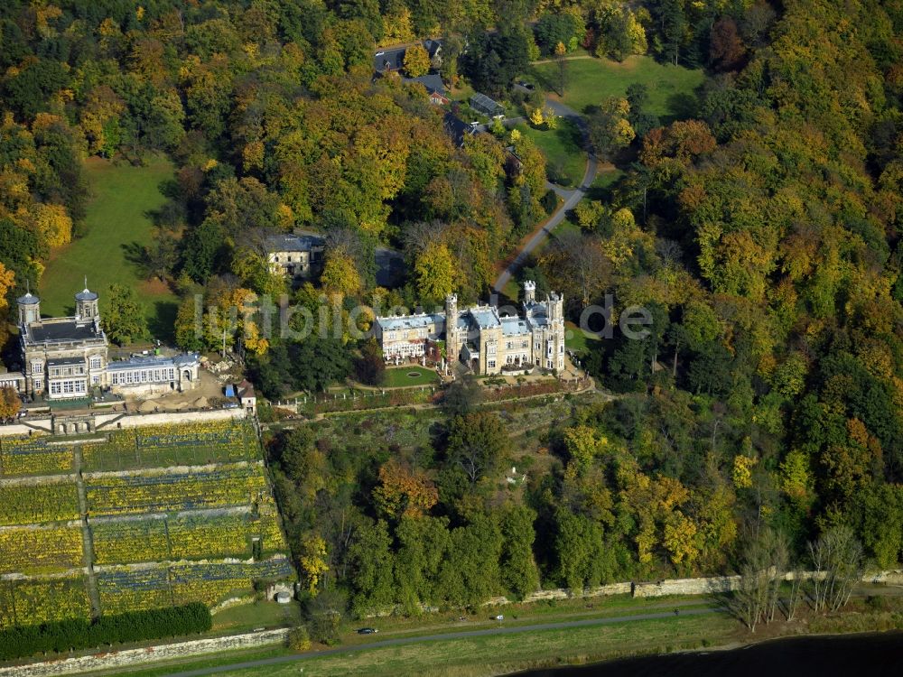 Luftbild Dresden - Lingnerschloss und Schloss Eckberg in Dresden im Bundesland Sachsen