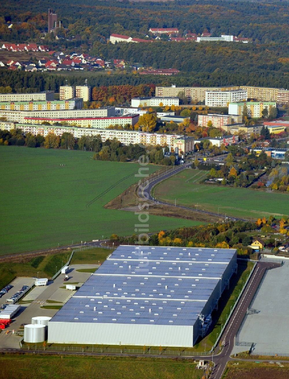 Luftbild Haldensleben - Logistikunternehmen in Haldensleben im Bundesland Sachsen-Anhalt