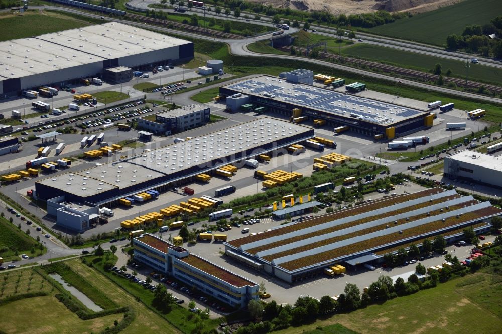 Luftbild Schönefeld - Logistikzentren von DHL und Dachser in Schönefeld im Bundesland Brandenburg