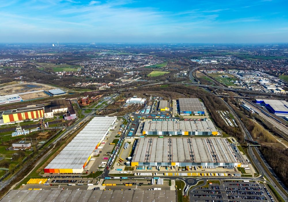 Luftaufnahme Dortmund - Logistikzentrum des Internethändlers Amazon in Dortmund im Bundesland Nordrhein-Westfalen