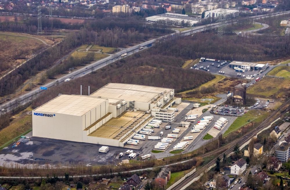 Herne aus der Vogelperspektive: Logistikzentrum der NORDFROST GmbH & Co. KG in Herne im Bundesland Nordrhein-Westfalen, Deutschland