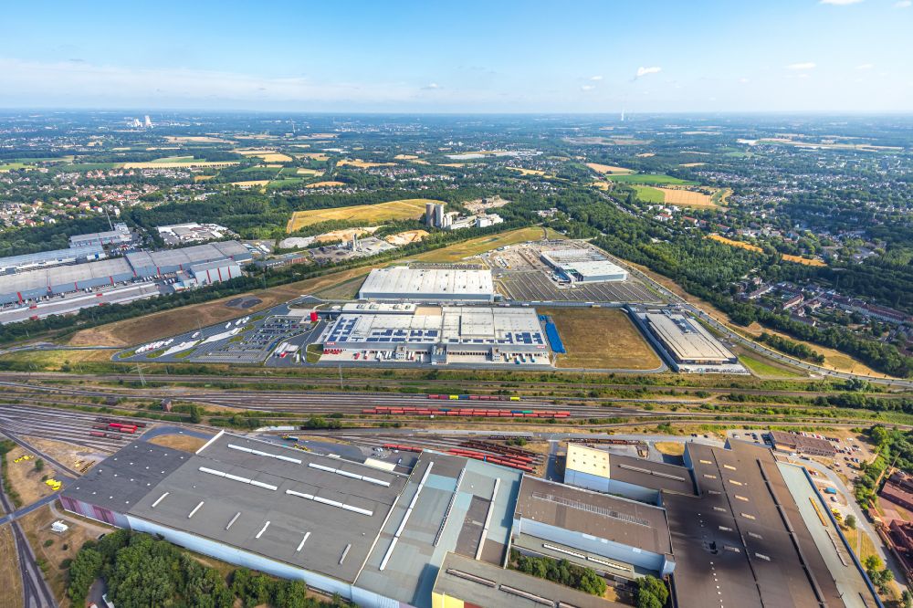 Dortmund von oben - Logistikzentrum der REWE DORTMUND Großhandel eG in Dortmund im Bundesland Nordrhein-Westfalen, Deutschland