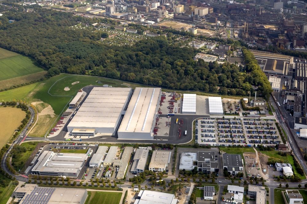 Luftaufnahme Krefeld - Logistikzentrum der Siemens Real Estate an der Duisburger Straße in Krefeld im Bundesland Nordrhein-Westfalen