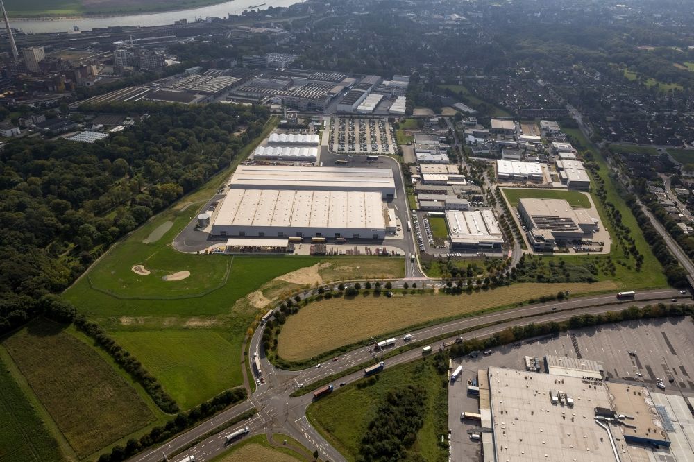Luftbild Krefeld - Logistikzentrum der Siemens Real Estate an der Duisburger Straße in Krefeld im Bundesland Nordrhein-Westfalen