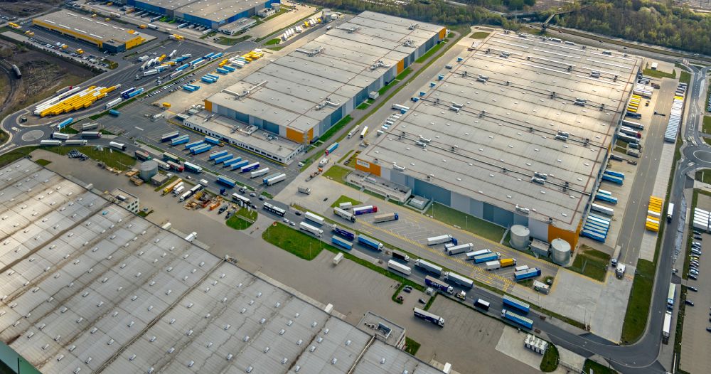 Luftaufnahme Dortmund - Logistikzentrums des Internethändlers Amazon im Ortsteil Innenstadt-Nord in Dortmund im Bundesland Nordrhein-Westfalen