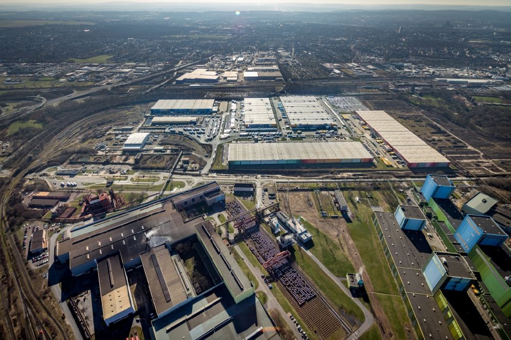 Dortmund von oben - Logistikzentrums des Internethändlers Amazon im Ortsteil Innenstadt-Nord in Dortmund im Bundesland Nordrhein-Westfalen