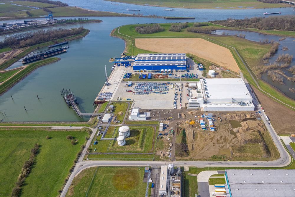 Luftaufnahme Wesel - Logistikzentrums NORDFROST GmbH & Co. KG in Lippedorf im Bundesland Nordrhein-Westfalen, Deutschland