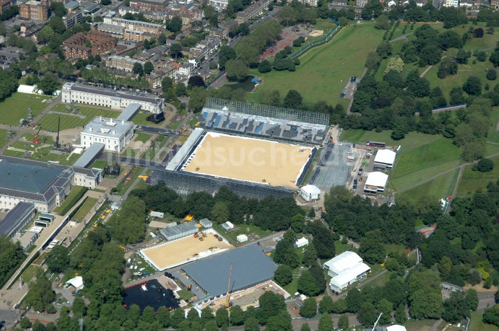 Luftaufnahme London - London Olympia 2012 - Reitstadion Greenwich Park