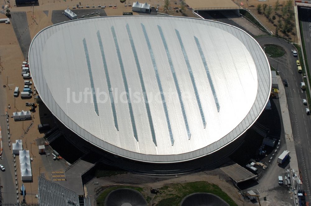Luftaufnahme London - London Velopark im Olympiapark und ein Austragungsort der Olympischen Spiele 2012