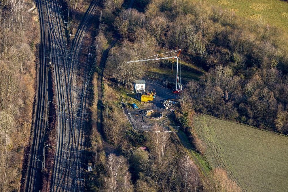 Luftbild Herne - Luftbild einer Bahnanlage an der Josefinenstraße im Ortsteil Börnig in Herne im Ruhrgbiet im Bundesland Nordrhein-Westfalen, Deutschland