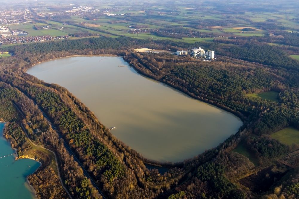 Luftaufnahme Lehmbraken - Luftbild Uferbereiche des Sees Silbersee III in Lehmbraken im Bundesland Nordrhein-Westfalen, Deutschland