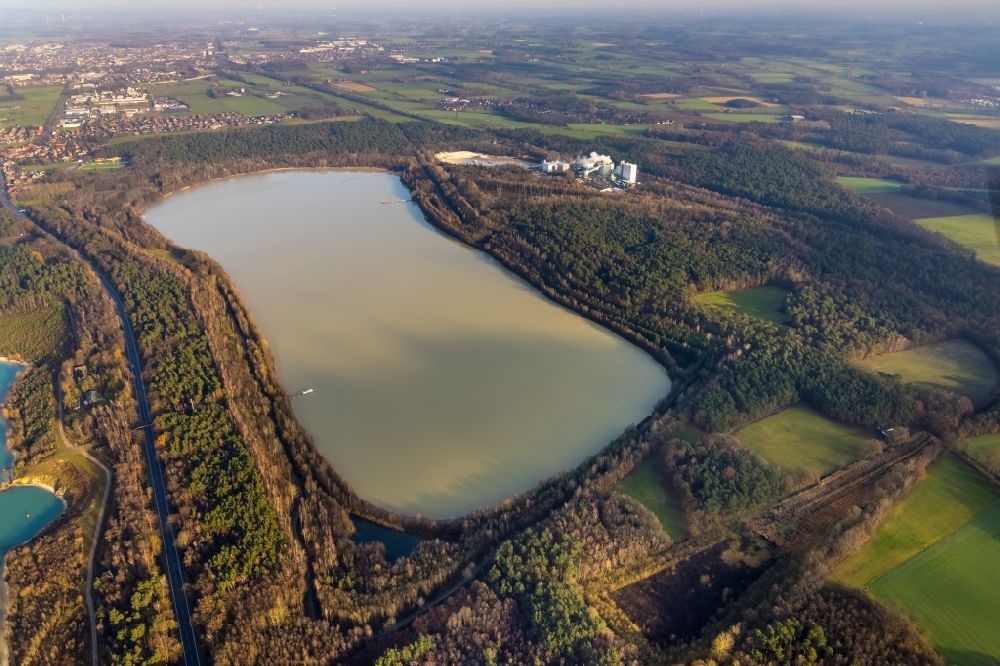 Lehmbraken von oben - Luftbild Uferbereiche des Sees Silbersee III in Lehmbraken im Bundesland Nordrhein-Westfalen, Deutschland