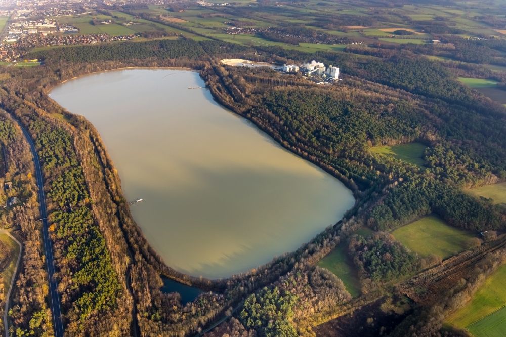 Lehmbraken aus der Vogelperspektive: Luftbild Uferbereiche des Sees Silbersee III in Lehmbraken im Bundesland Nordrhein-Westfalen, Deutschland