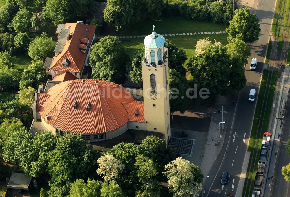 Luftbild Erfurt - Lutherkirche in der Johannesvorstadt von Erfurt im Bundesland Thüringen