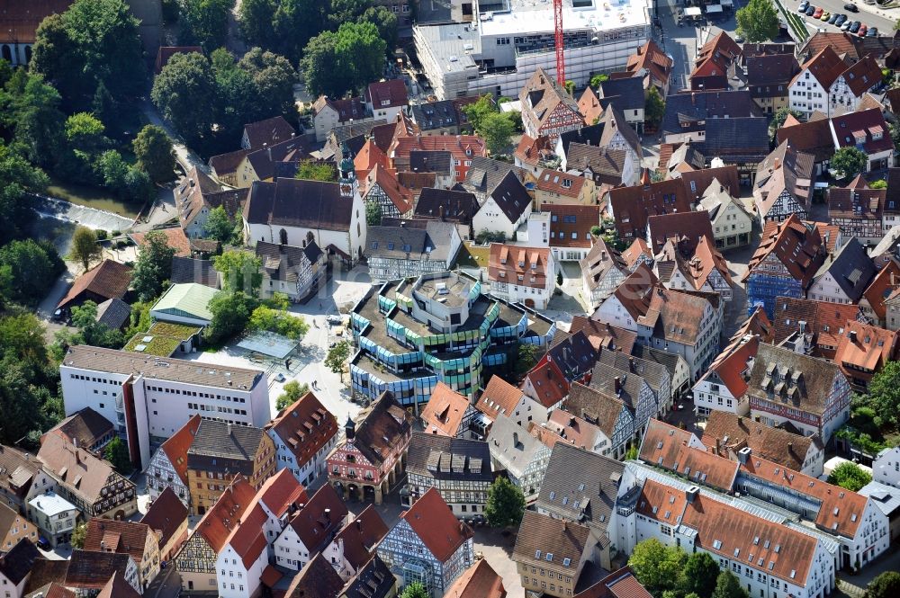 Luftaufnahme Waiblingen - Marktdreieck Waiblingen im Bundesland Baden-Württemberg