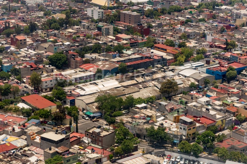 Luftaufnahme Ciudad de Mexico - Markthalle Russber in Ciudad de Mexico in Mexiko