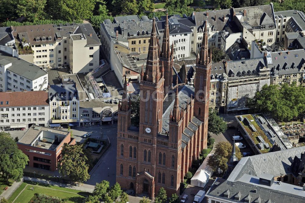 Luftaufnahme Wiesbaden - Marktkirche Wiesbaden