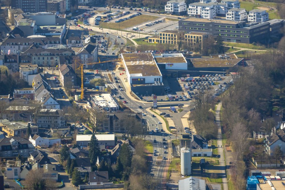 Luftbild Heiligenhaus - Marktplatz am Einkaufzentrum Rathaus Center in Heiligenhaus im Bundesland Nordrhein-Westfalen, Deutschland