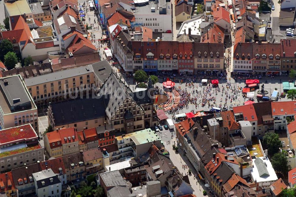Luftbild Schweinfurt - Marktplatz am Rathaus von Schweinfurt