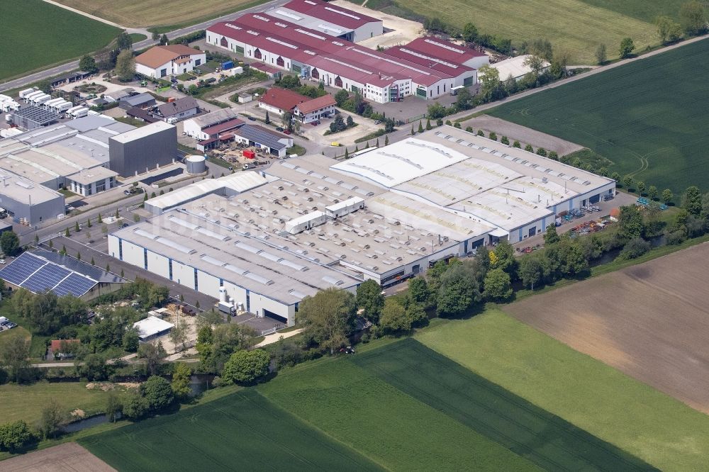 Jettingen-Scheppach von oben - Maschinenbau- Werksgelände Erwin Auerhammer GmbH in Jettingen-Scheppach im Bundesland Bayern, Deutschland
