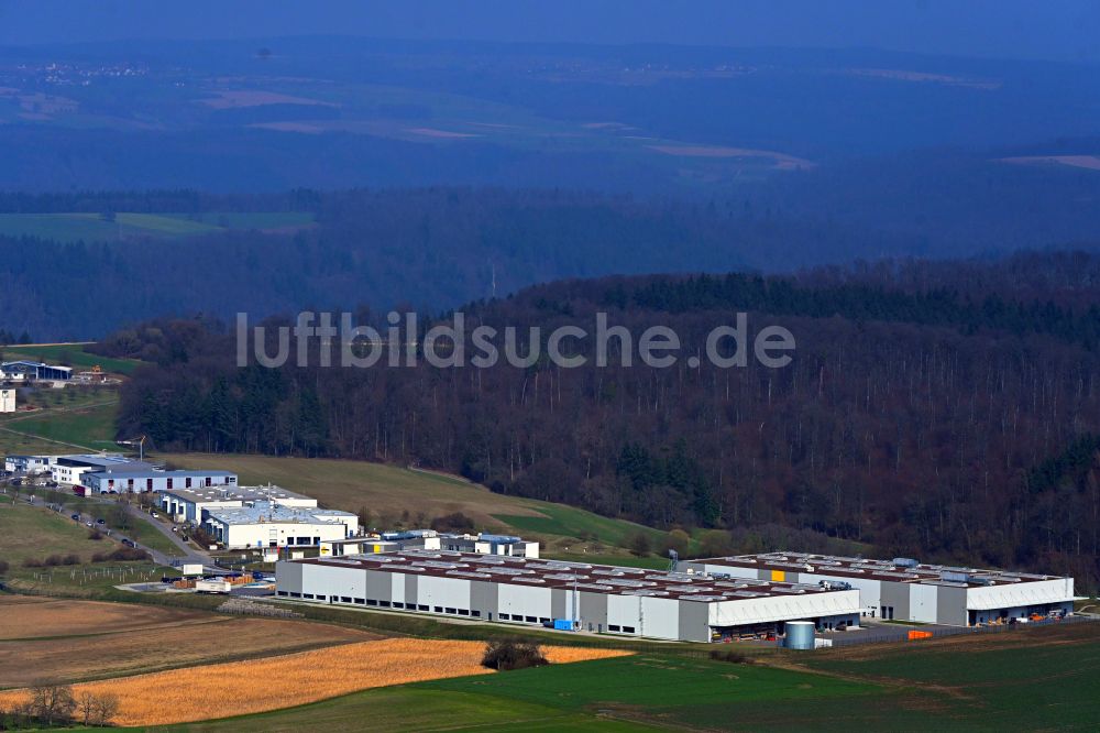 Luftaufnahme Obrigheim - Maschinenbau- Werksgelände der Interroll Conveyor GmbH in Obrigheim im Bundesland Baden-Württemberg, Deutschland