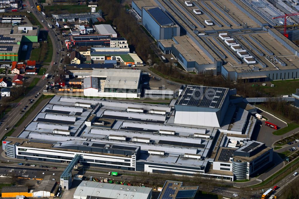 Luftbild Bruchsal - Maschinenbau- Werksgelände der SEW-EURODRIVE GmbH & Co KG in Bruchsal im Bundesland Baden-Württemberg, Deutschland