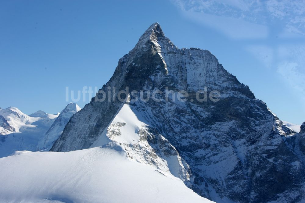 Zermatt aus der Vogelperspektive: Matterhorn bei Zermatt in der Schweiz