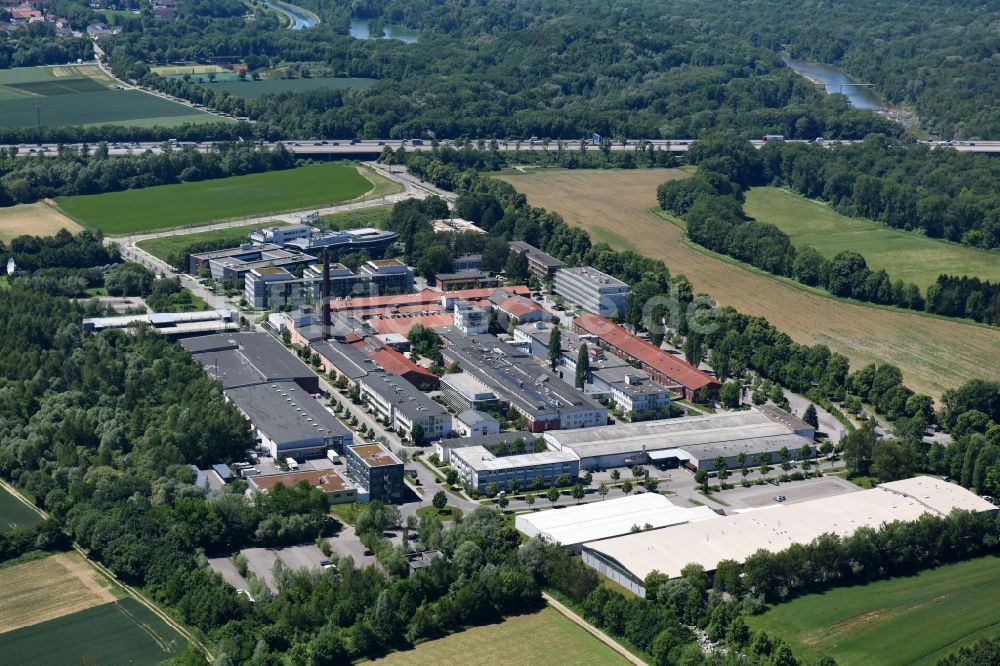 Ismaning aus der Vogelperspektive: Medien- und Gewerbepark - AGROB in Ismaning im Bundesland Bayern, Deutschland