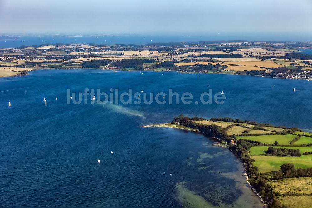 Luftbild Glücksburg - Meerenge in der Flensburger Förde in Glücksburg im Bundesland Schleswig-Holstein, Deutschland